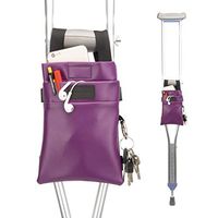 Crutch Bag Universal Crutches Accessory Crutch Carryon Pouch (Purple, Pu Leather)
