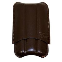 EWT Bonded Leather Cigar Pouch Case (3 Cig, 48R, Brown)