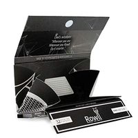 ROWLL Rolling Papers King Size with Patented Grinder and Filter Tips and Rolling Tray and Funnel – 32 Slim Paper Leaves and 32 W Filter Tips (1 Pack)