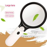 Yxian Magnifying Glass 10X 30x, LED Magnifier (3 LED Lights) - Magnifying Lens Handheld Great for Jewelers - Magnifier Brilliant for Reading, Illuminated Magnifier