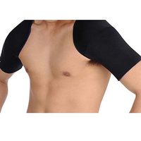 HIXGB Shoulder Brace Support Adjustable Double Shoulders Support Sports Back Shoulder Protector Pad Protection for Basketball Gym Fitness, Black,L