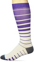 Prestige Medical Fashion Compression Socks, Purple Stripes, 2.5 Ounce