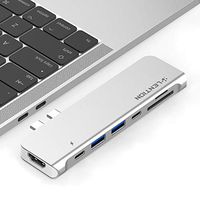 LENTION USB C Portable Hub with 40Gbps Thunderbolt 3, 100W Power Delivery, 4K HDMI, 2 USB 3.0, SD/Micro Card Reader, Type C Data Adapter for 2019-2016 MacBook Pro 13/15/16, New Mac Air (Silver)