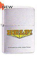 Zippo The Beatles HELP Brushed Chrome Lighter