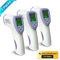 Forehead Thermometer for Adults Baby Thermometer Infrared Thermometer 3 in 1 No-Touch Digital Thermometer for Fever Forehead and Ear Thermometer for Baby Kids and Adults, 4-6 Days Deliver [3 Packs]