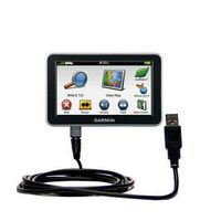 Gomadic Hot Sync and Charge Straight USB Cable for The Garmin Nuvi 2460 2450 - Charge and Data Sync with The Same Cable. Built TipExchange Technology