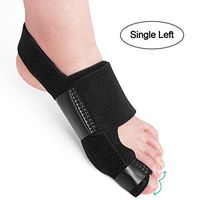 AVIDDA Bunion Corrector and Bunion Relief, Bunion Splint Big Toe Straightener Corrector Foot Pain Relief for Hallux Valgus Bunion Support Brace for Men Women (One Size) Black Single Left