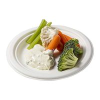 CiboWares 7" Round Disposable Molded Fiber Plates, Made from Bagasse Sugarcane, Case of 1000