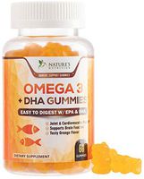 Omega 3 Fish Oil Gummies Extra Strength DHA & EPA - Support for Brain, Joints, Heart, Eyes & Immune System Health, Tasty Gummy Vitamin for Men & Women - 60 Gummies