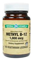 Natural Vitamin Co. - Methyl B12 1000 mcg, Natural Berry Flavor, Vitamin B12 1000 mcg, 100 Lozenges, 3+ Month Supply, Gluten Free, Vegetarian, Vegan