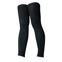 UV-Protection Cycling Thigh Compression Sleeves | Fatigue Reduce and Pain Relieve | Calf, Shin Splint and Thigh Muscle Support | Men and Women (Black, L-XL)