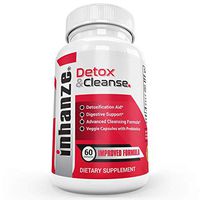 Detox & Colon Cleanse - Fast Acting, 60 Veggie Capsules with Probiotics, 2 Quick 7-Day Cleanses per Bottle, Natural Weight Loss Support, Digestive System Detox Cleanser Supplement.