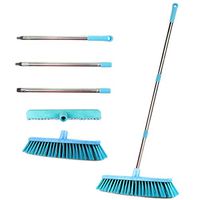 UKEENOR Floor Scrub Brush With Long Handle Heavy Duty Deck Scrubber Boat Scrub Brush Stiff Outdoor