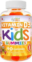 Vitamin D3 1000IU Pectin Gummy Vitamins for Kids (90 Day) by Feel Great 365 | 90 Gummies | Delicious Chewable Supports Healthy Bones, Teeth, Mood, Immune System Function* | Gluten Free & Non-GMO