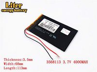 3.7V 4000mAh 3568113 Lithium Polymer Ion Rechargeable Battery Lithium Polymer Li-Po Battery for MP4 GPS MP3 Bluetooth Stereo DIY Gift