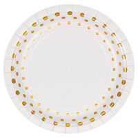 Creative Converting Paper Dessert Plates, 7, Sparkle and Shine Gold (24 Count)