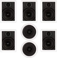 Theater Solutions TS-67 1400 Watt 7CH 6.5" in-Wall/Ceiling Home Theater Speaker System