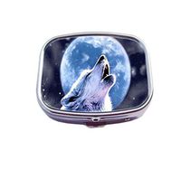 Wolf Custom stainless steel Pill Case Box for Medicine Organizer Holder