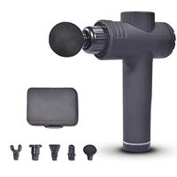 Massage Gun Deep Tissue Percussion Muscle Massager for Pain Relief, Handheld Electric Body Massager Sports Drill Portable Super Quiet Brushless Motor,5 Massage Heads, 20-Speed Touch Screen (Black)