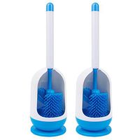 MR.SIGA Soft Bristle Toilet Brush Set, Dia 12cm x 41cm Height, Pack of 2