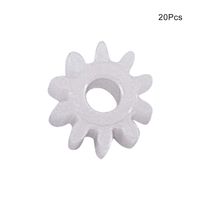 Othmro 20pcs Plastic Gear White 10 Teeth 0.5 Modulus Model 102A for DIY RC Car Robot Motor