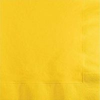 School Bus Yellow Dinner Napkins (3-Ply)(25 Pack)