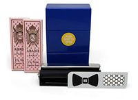 Abadie Rolling Papers 1 1/4 (2 Packs) with Metal Cigarette Maker, Hippie Butler Grinder Card and Flip top Cigarette Case - 5 Item Bundle