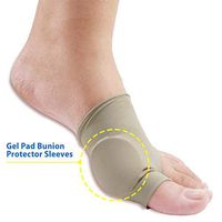 Ortho Pauher Bunion Corrector - Gel Pad Bunion Protector Sleeves for Bunion Treatment and Bunion Surgery - 1 Pair (Large)