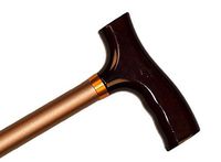 Straight Adjustable Aluminum Cane With Fritz Handle - Matte Bronze