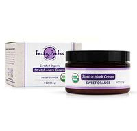 BABYLABS USDA Certified Organic Stretch Mark Cream (Sweet Orange), 4 Ounce