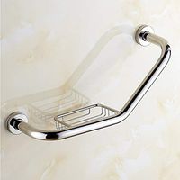 DWW Bathroom Grab Bar Shower Safety Handrails with Removeable Storage Shelf - Stainless Steel Bathtub Balance Support Bar for Elderly, Disabled, Handicap