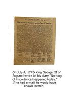 Blank Notecard - King George - Declaration of Independence
