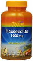 Thompson Flaxseed Oil Softgels, 1000 Mg, 100 Count