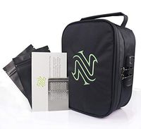 Smell Proof Stash Bag with Combination Lock, Odor Proof Container for the Storage and Transport Herbs,  Weed,  Medication,  Activated Carbon Lining, Waterproof, Includes Grinder Card and 2 Mylar Bags