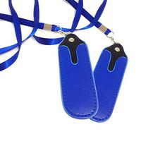 Lucky Shop1234 Pack of 2 PU Leather Necklace Lanyard with Pouch, Electronic Cigarette Carrying Case Bag Cover for Ecig Ego, eGo-t, eGo-w, eGo-c eGo-F, eGo Twist (Blue)