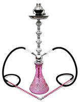 2 hose 28" Pink Hookah shisha nargila bars smoking pipe glass hookahs for sale