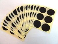 Minilabel 80 Labels , 25mm Diameter Round , Plastic / Vinyl Colour Code Stickers Red