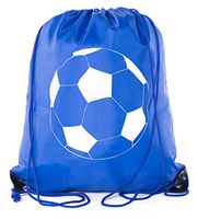 Soccer Party Favors | Soccer Drawstring Backpacks for Birthday Parties, Team events, and much more! - 10PK Royal CA2500SOCCER S1