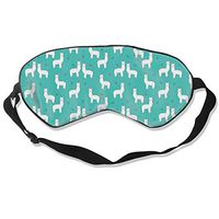 Teal Alpacas Cute Llamas Sleeping Eye Mask Blindfold Relax Sleep Travel Light Blocking Eye