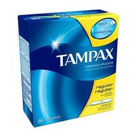 Tampax Flushable Applicator Regular Absorbency Tampons - 20 ea., Pack of 5