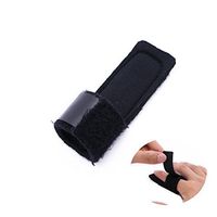 Healifty Finger Support Trigger Finger Splint with Aluminium Bar Finger Support Brace with Extra Magic Straps Fits All Fingers for Straightening Curved (Black)