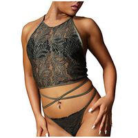 Womens Lingerie Bra Briefs Sleepwear Sets Lace Babydoll Push Up Top Bra Pants Set