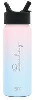Simple Modern 18 Ounce (Custom) Summit Water Bottles with Straw Lid - Vacuum Insulated Tumbler Double Wall Travel Mug 18/8 Stainless Steel Flask Ombre: Sweet Taffy