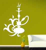 Bluegiants Removable Wall Decals Inspirational Vinyl Wall Art Relax Smoke Hookah Tobacco Bar Arab Tradition