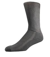 Diabetic Socks by Skarpety Calf Socks, Made in USA, Crew | Walking on Clouds (X-Large, Black)