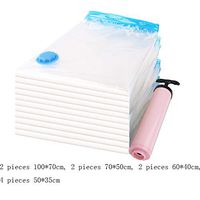 F&W WF Vacuum Storage Bag - Household Vacuum Down Jacket Quilt Clothes Storage Compression Bag Large Medium and Small Hand Pump (10 Pack) (Color : Clear)