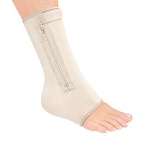 Zipper Compression Ankle Supports, BEIGE, L