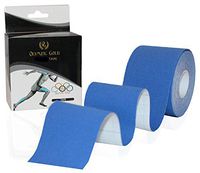 Kinesiology Tape by Olympic Gold Premium Therapeutic Athletic Royal Blue Strength Taping Sports Application Support