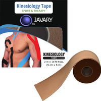 5 Day Kinesiology Tape (KT Tape), 2 in x 16.4 Feet Roll, Water Resistant, Hypoallergenic, Latex Free - Reduce Pain, Injury, and Speed Recovery Time; 170% Elastic Stretch by Javary