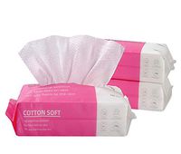 SIKAKI 3 Pack 150PCS Disposable Non-Woven Cotton Tissue Soft Facial Tissue Comfortable Cosmetics Towel Paper Multi Purpose Washing Face Wipes (20cm x 20cm)